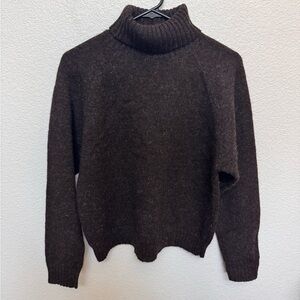GAP 100% Wool Turtle Neck Sweater Chocolate Brown Women’s M